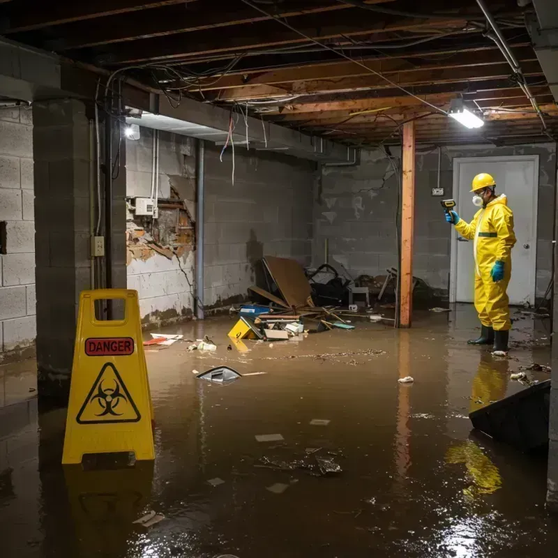 Flooded Basement Electrical Hazard in Rye, NY Property